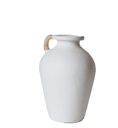 PENUNJAK SOLIDWHITE TERRRACOTA VASE
