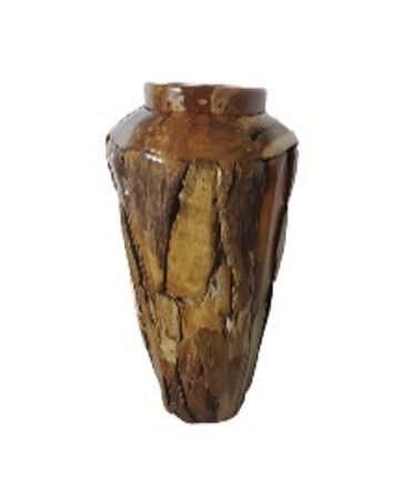 [RM2310270106] RM - Extra Large Teak Patches Vase