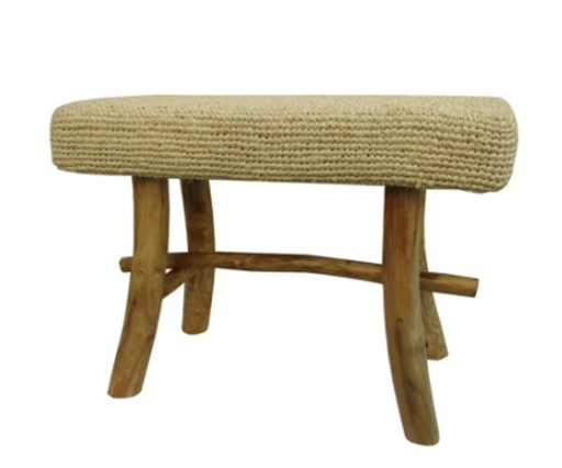 [231801009] Upholster Teak - Sisal Bench